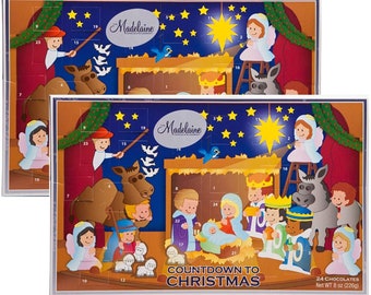2 Pack Madelaine Christmas Pageant Chocolate Advent Calendar
