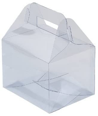 Houseables Clear Favor Boxes, Plastic Gift Box, 3x3x3 inch, 50 Pack, Transparent, Small, Square, Storage Bins, Empty Boxed Containers, for Wedding