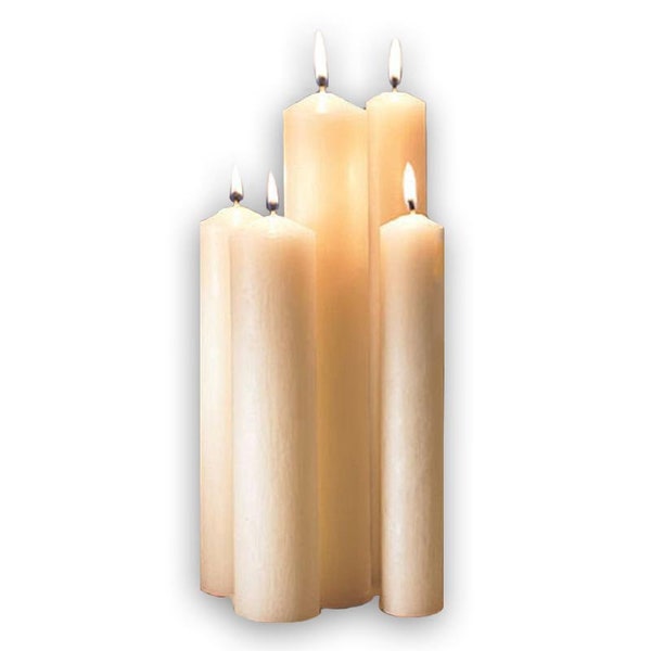 Long Plain Candle Religious Baptism Candles (Lambatha / Lambada) - 33" or 18"