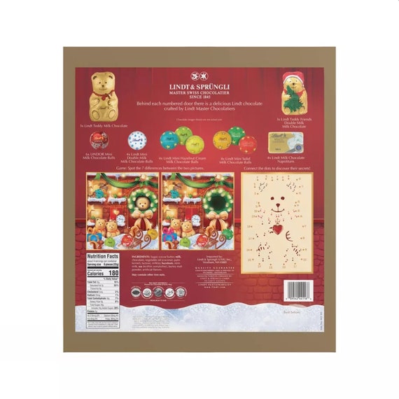 Lindt Holiday Chocolate Teddy Bear Christmas Advent Calendar - Etsy