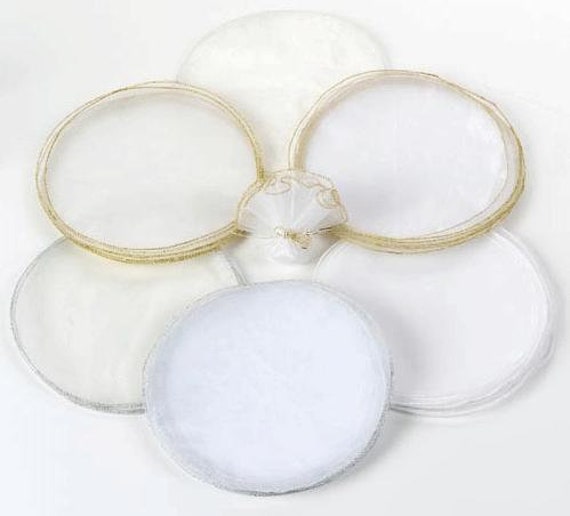 Organza Tulle Circles with Metallic Edge: Wedding Favors, 9.5" - Pack of 25