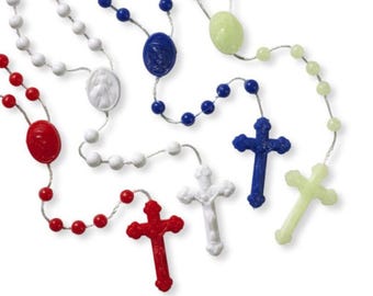 Full Size Religious Rosaries, Catholic Rosary Favors and Gifts -Available in 7 Colors