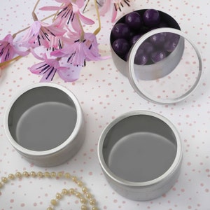 Silver Mint Tins Empty with Clear Cover For Wedding Mint Tins or Candy