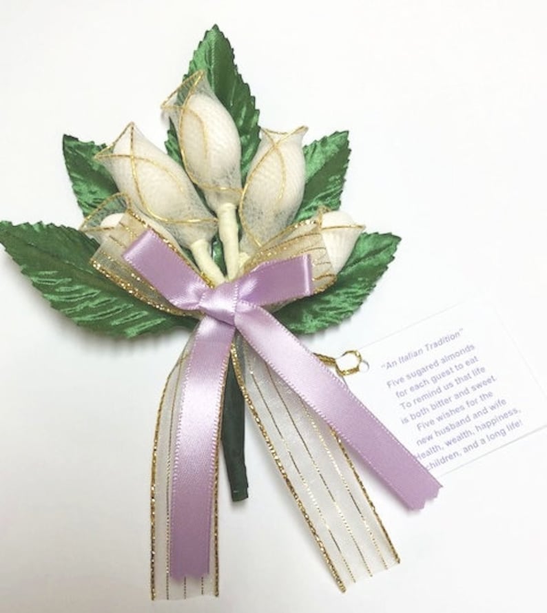 Jordan Almonds Italian Wedding Favor Bouquet of 5 Almonds Etsy