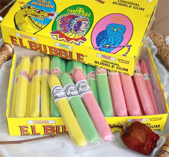 bubble gum tobacco Sticks (Cigarettes) More Information Kosher No Brand WORLD CONFECTIONS Cases per Pallet 40 UPC 041396004104 UPC (inner) 041396094105 GTIN (case) 10041396004101 El Bubble Original II Bubble