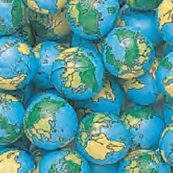 World Globe Premium Chocolate Earth Balls Wrapped in Earth Colored Foil - 1 LB…