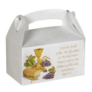 Personalized Body of Christ First Communion Treat Box / Gift Box - 12 Packs