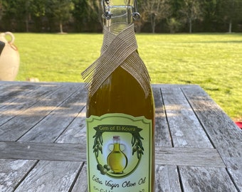 Extra Virgin Olive Oil Bottle 100% Pure Natural - 1 Liter Bottle, 33.8 oz.