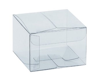 Petites boîtes Clear Favor 4 » x 4 » x 2 » - Ensemble de 12