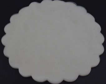 Scalloped Organza Tulle Circles: Wedding Favor Supplies - Pack of 50