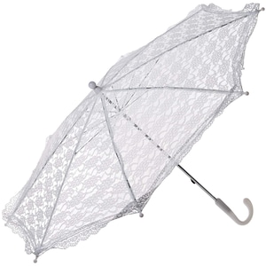Victoria Lynn™ Ombrello parasole in pizzo bianco da 30 pollici / Ombrello per addio al nubilato
