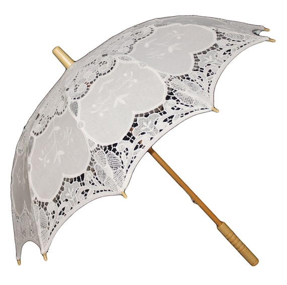 Ivory lace clearance umbrella parasol