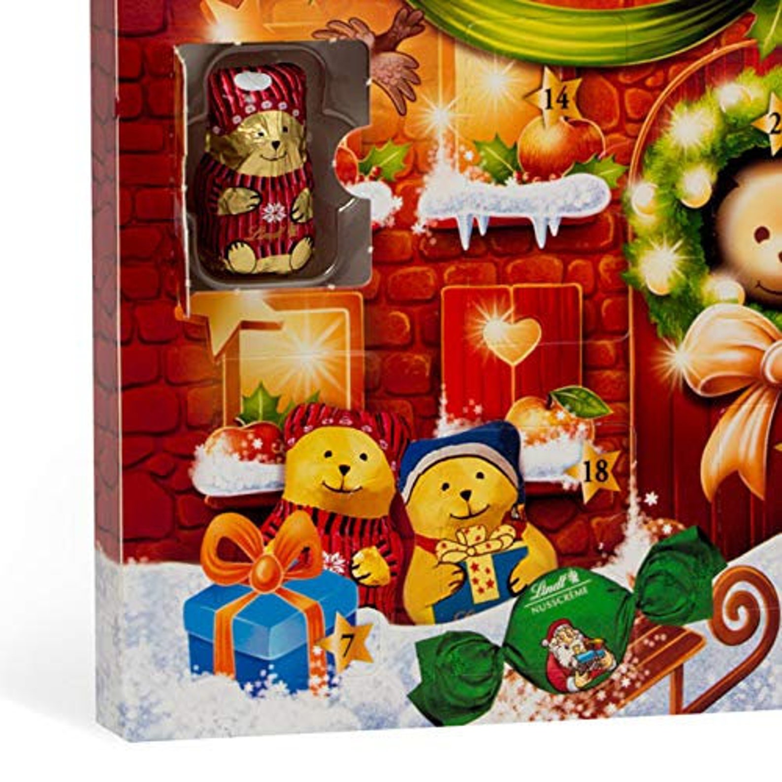 Lindt Holiday Chocolate Teddy Bear Christmas Advent Calendar Etsy