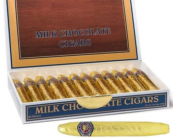 Personalized Gold Wrapped Chocolate Cigars - Madelaine - Pack of 5 Boxes