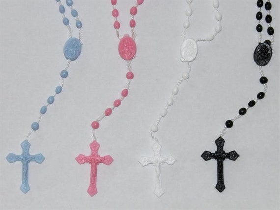 Rosarios religiosos de tamaño completo, favores y regalos del rosario  católico disponible en 7 colores -  México
