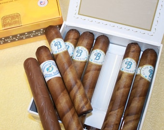 Cigarros de chocolate It's a Boy: chocolate con leche real, caja de 12