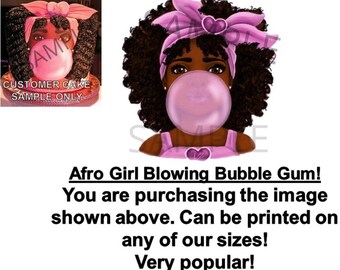 Afro Girl Bubble Etsy