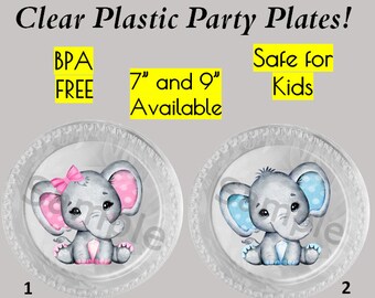 Little Peanut Plates 7 Elephant Dessert Plates Elephant Baby Shower Elephant Plates Elephant First Birthday