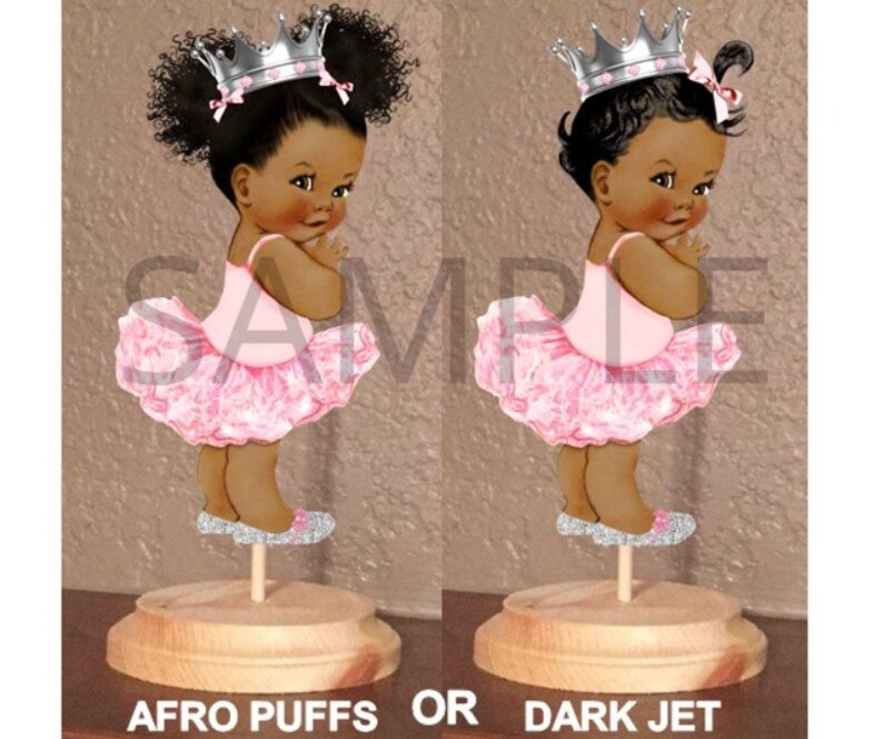 Ballerina Tutu Baby Silver Cutout Pre Cut Light Pink and Silver Ballerina Princess Baby Centerpiece with Wood Stand OR Card Stock Cut Outs