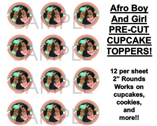 Mint Green Coral Baby Boy And Girl Twins Reveal Edible Cupcake Mint Green Coral Baby Boy And Girl Twins Reveal Edible Cupcake