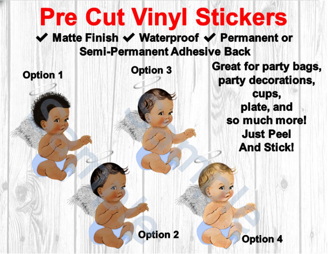 Heaven Sent Angel Baby Boy Vinyl Sticker Afro Baby Vinyl - Etsy