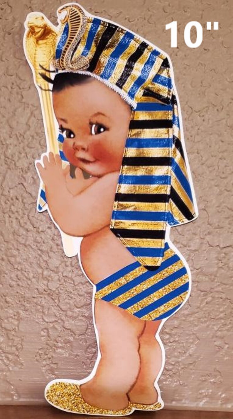 Pre Cut Blue and Gold Egyptian Pharaoh Little Prince Baby Boy Etsy
