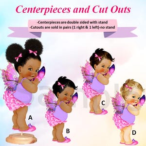 A Little Butterfly Centerpieces, Butterfly Baby Cut Outs, Butterfly Baby Shower Decorations, Pink Purple, Princess Butterfly Baby Cuts