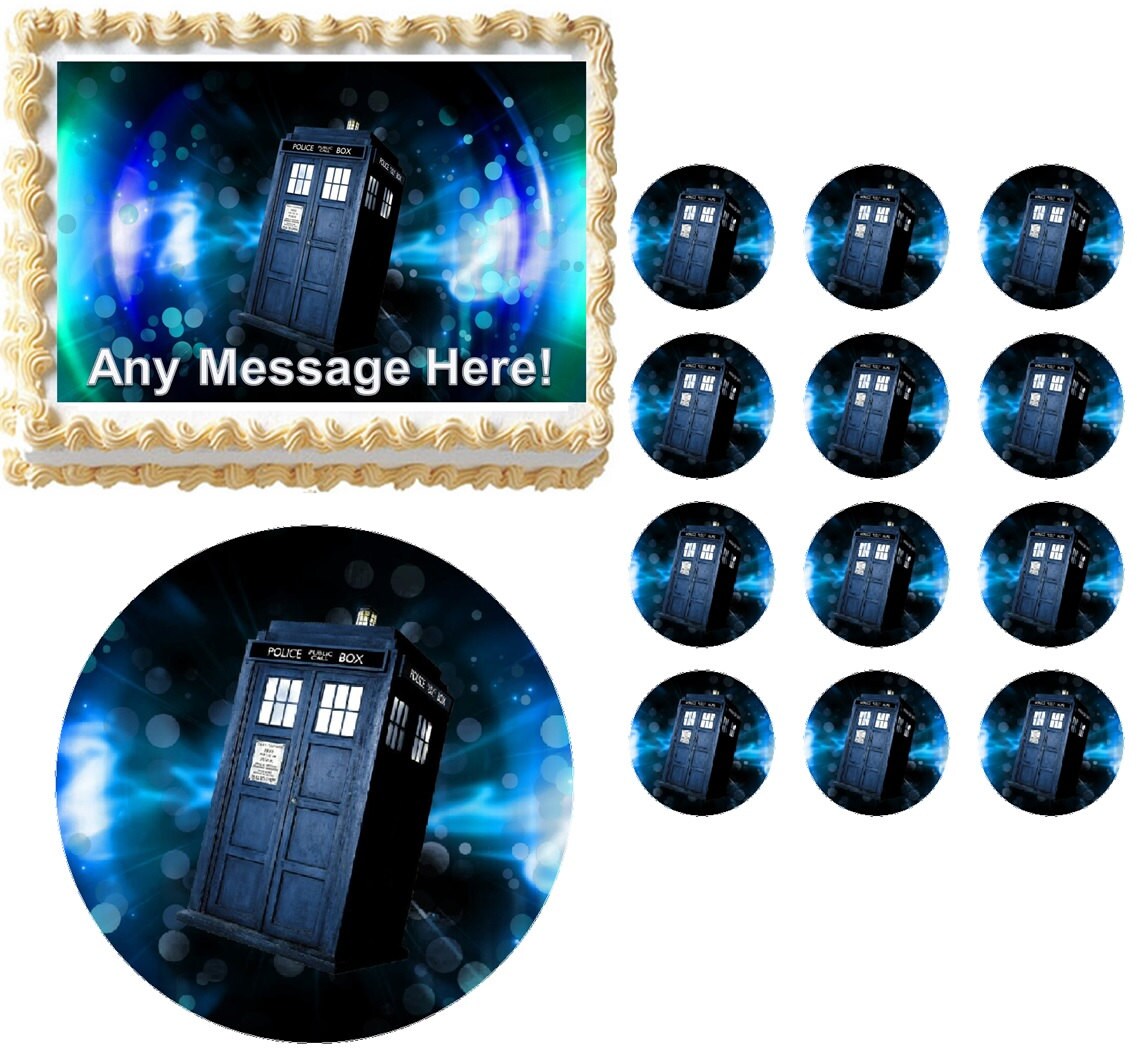 Dr Who cake topper edible icing image #832 