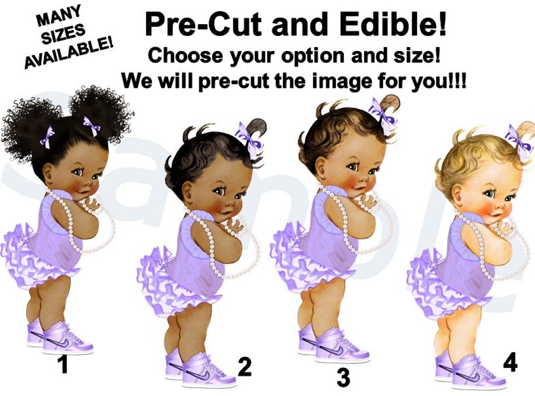 Ruffle Pants Baby Girl EDIBLE Cake Topper Image Cupcakes - Etsy