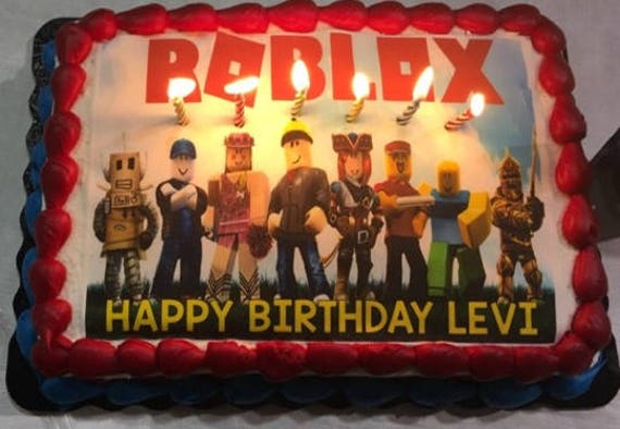 Roblox Edible Cake Topper Image Frosting Sheet Roblox Cake Roblox Cupcakes Roblox Party Supplies Roblox Birthday Edible Images Roblox - 17 best roblox images in 2019 roblox cake kids party