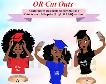 Graduation Table Centerpieces, Graduation Cut Out Decorations, Graduate Centerpiece, Graduation Decorations, Graduation Party Decorations