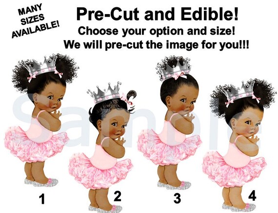 Royal Princess Baby Girl EDIBLE Cake Topper Image Cupcakes Light Pink Silver Slippers Princess Baby Cake Princess Baby Shower Pre Cut