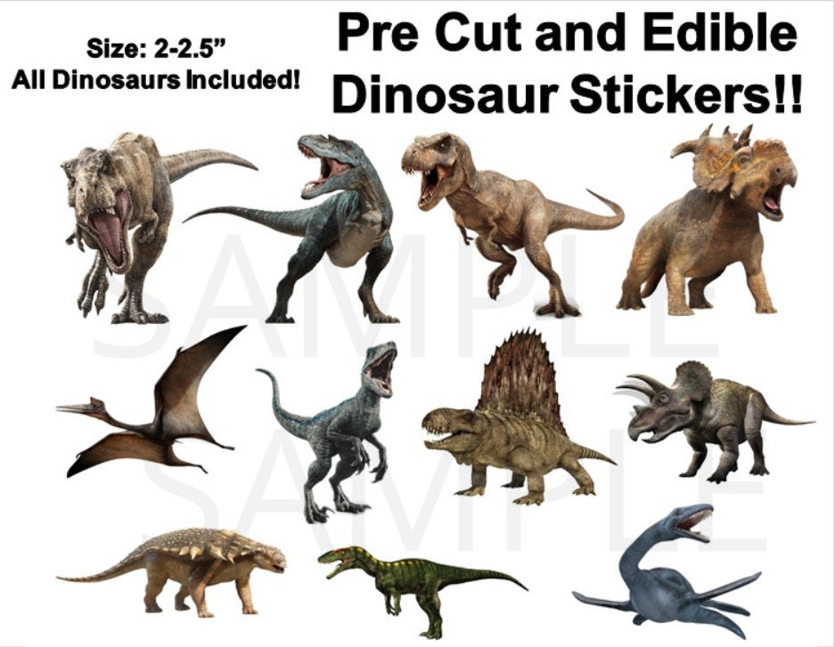 Vida real como dinosaurios pegatinas pre cortadas comestibles - Etsy España Vida real como dinosaurios pegatinas pre cortadas comestibles - Etsy España