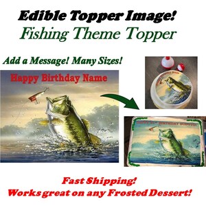 Bass Fishing Cake Topper 