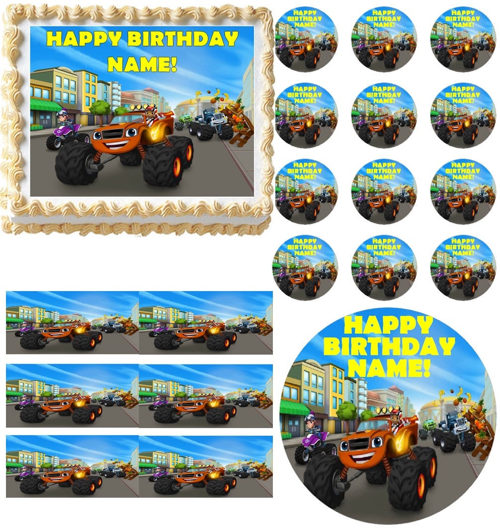 BLAZE and the MONSTER MACHINES Edible Cake Topper Image | Etsy