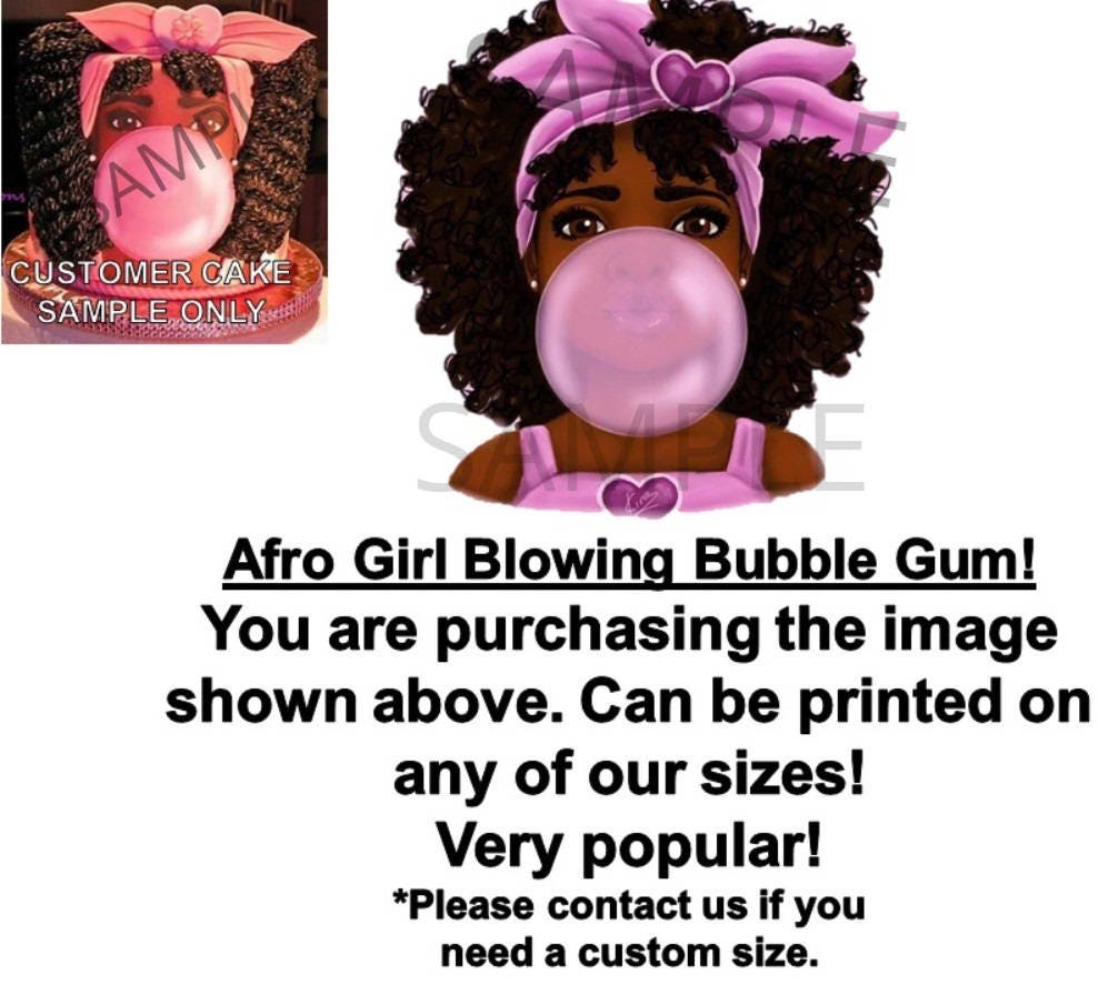 Black girl afro cake