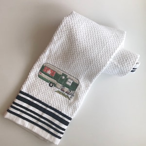 Embroidered Camper Kitchen  Towel