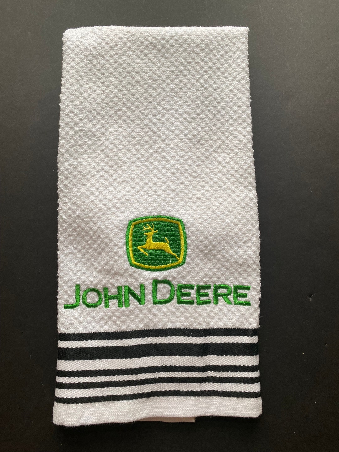 John Deere Embroidered Towels Etsy