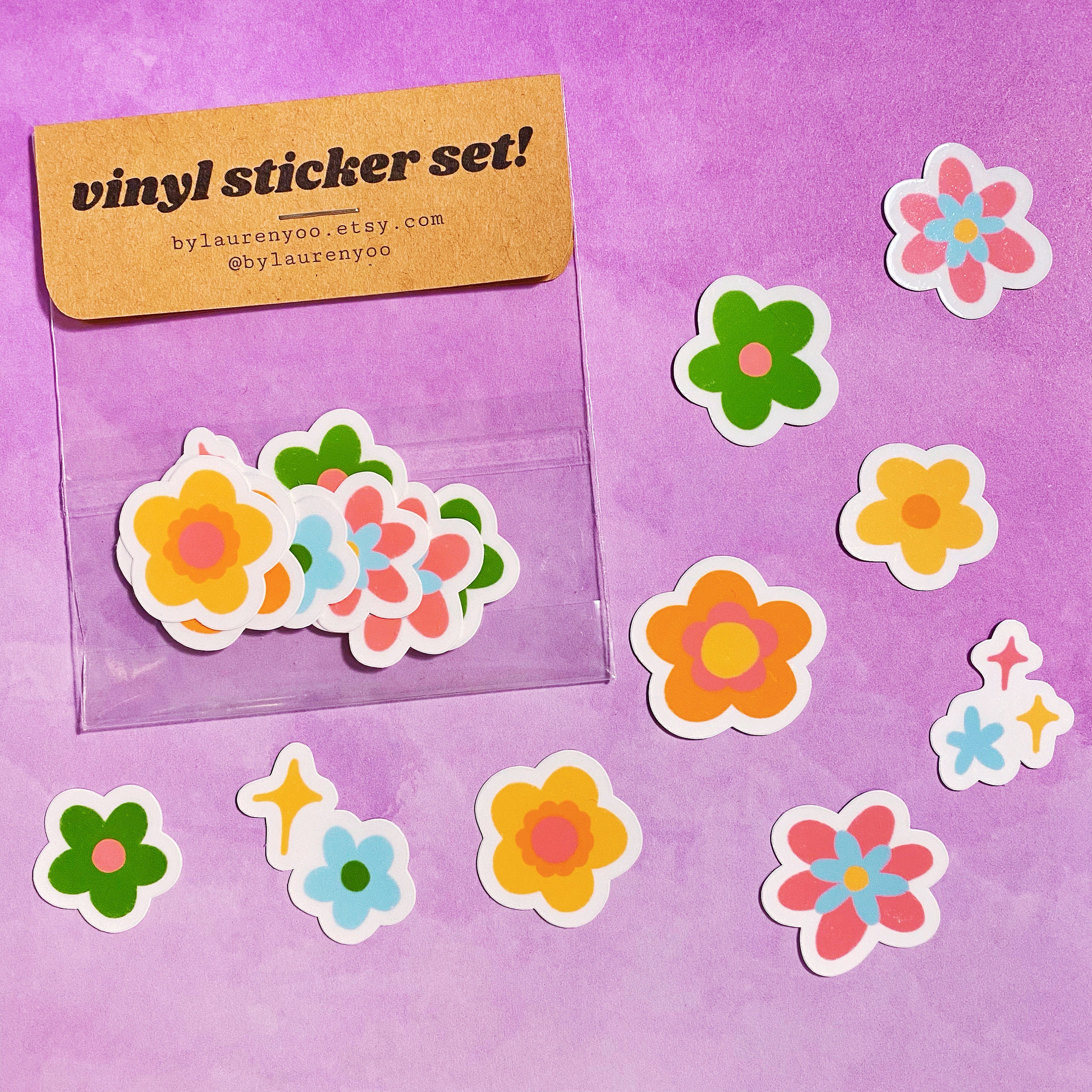 10 Dried Flower Stickers, Journaling Stickers, Pressed Flower