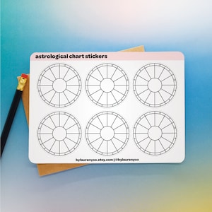 adesivos de mapa de nascimento de astrologia, folha de adesivos de astrologia, adesivos de mapa natal, adesivos de planejador