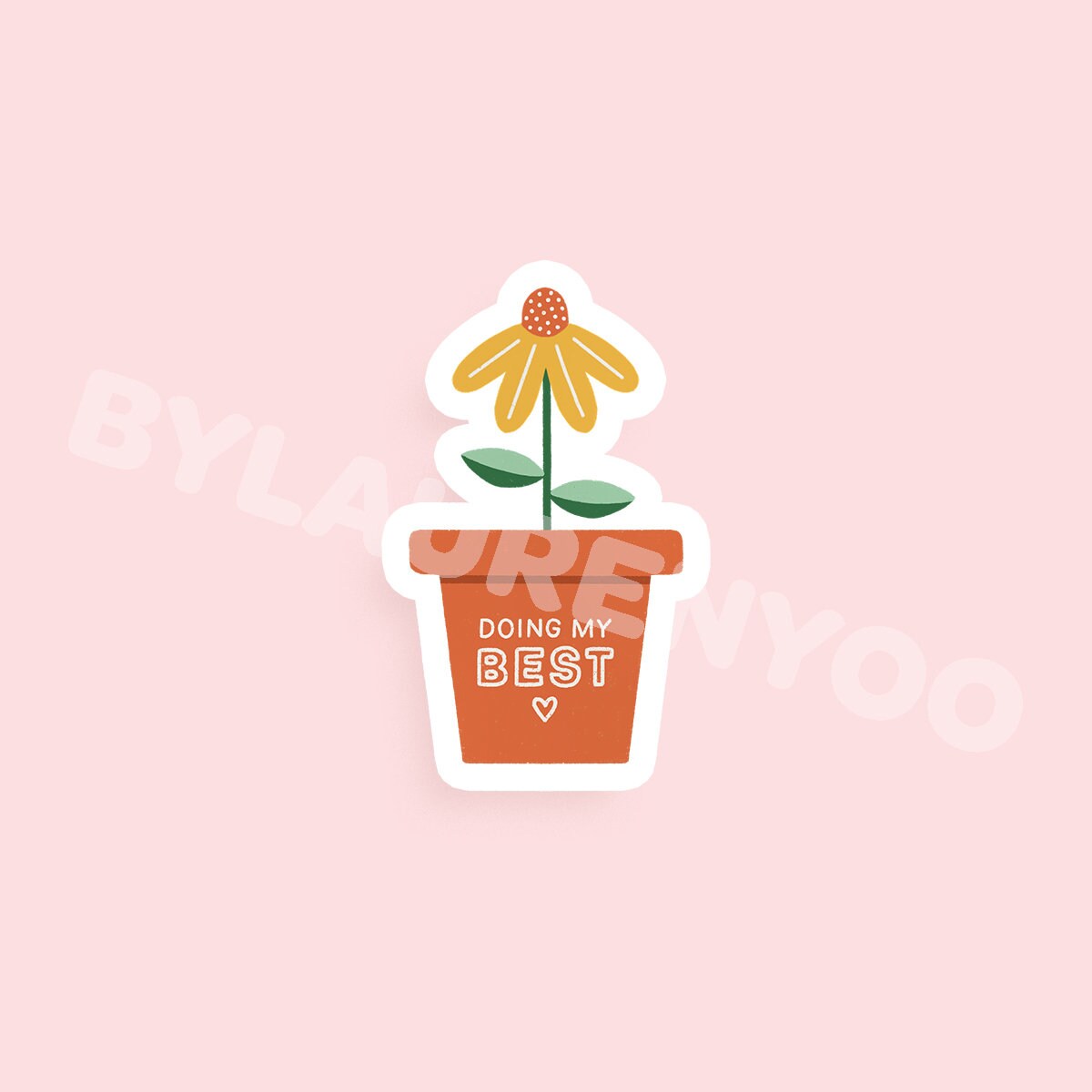 Haciendo mi mejor pegatina de maceta pegatina mate resistente | Etsy