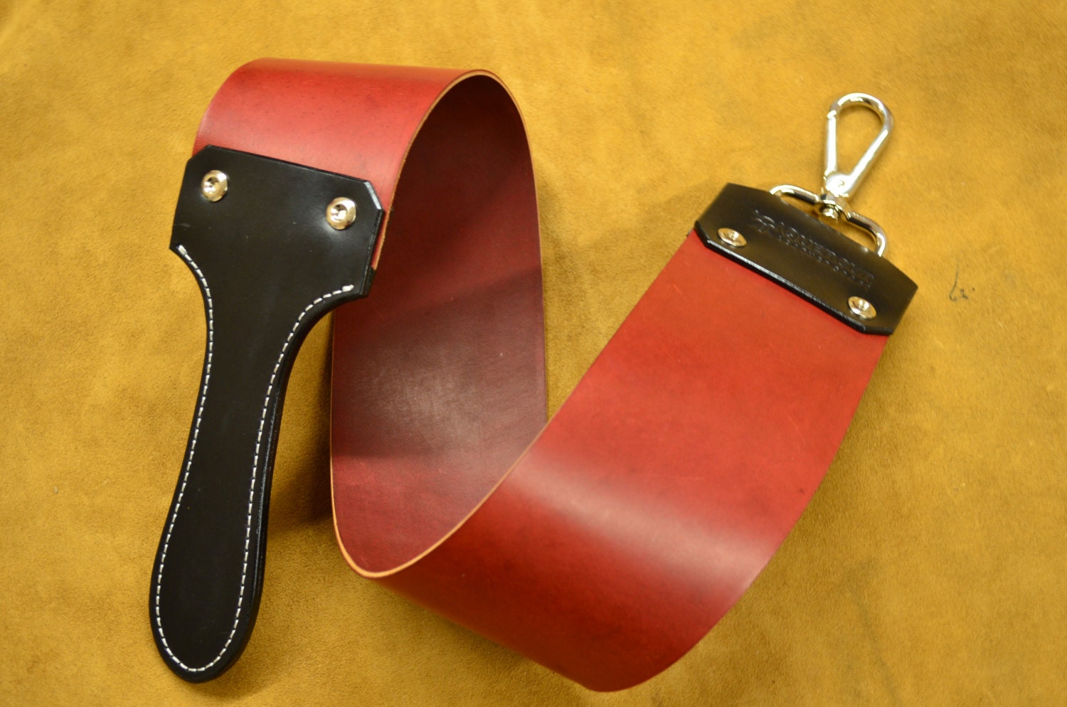 Straight Razor Strop in Spanish Cordovan Shell - Etsy
