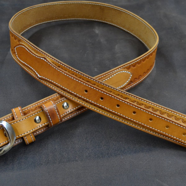Ranger belt in natural leather