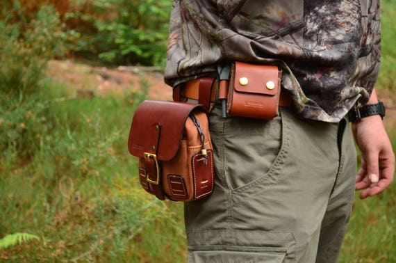 bushcraft leather belt pouch