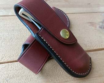 Knife sheath -- Folder Knife handmade sheath , pocket knife leather sheath, Buck 110 sheath--