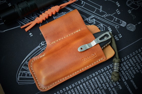 Edc Pocket Organicer Knife And Flashlight Sheath Etsy