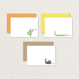 De natuur is raar drie kaartenset/cactuskaart/walviskaart/krokodilkaart/4 bar afdrukbare notitiekaart/afdrukbaar briefpapier