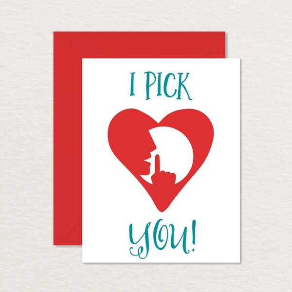 Funny Valentine / Funny Anniversary Card Printable / I Pick You A2 /  Funny Card for Boyfriend Girlfriend / Best Friend Card / Anatomy Card
