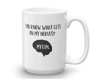 Lustige Neuroscience Kaffeebecher / Neurologe Psychologe Neurowissenschaftlerin Geschenk / Gehirn Wissenschaft Wortspiel