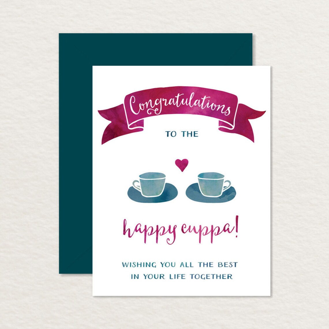 Printable Wedding Card / Printable Congratulations Card / Engagement ...